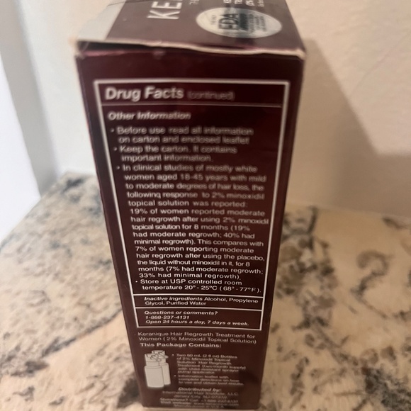 Keranique Hair Regrowth Treatment for Women 2% Minoxidil | 2 month supply - Picture 7 of 9